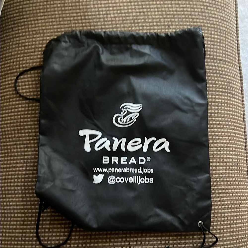 Panera Bread Black Drawstring Bag - image 1
